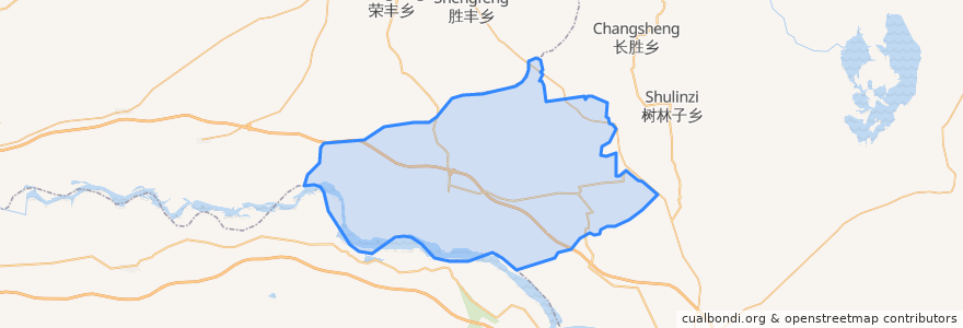 Mapa de ubicacion de 西小召镇 ᠰᠢ ᠰᠢᠶᠣᠤ ᠵᠤᠤ ᠪᠠᠯᠭᠠᠰᠤ.