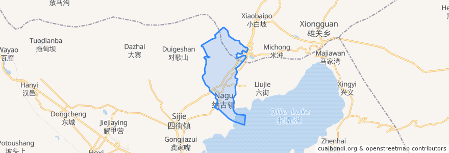 Mapa de ubicacion de 纳古镇.