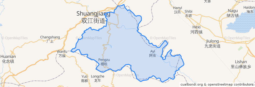 Mapa de ubicacion de Xiaojie Subdistrict.