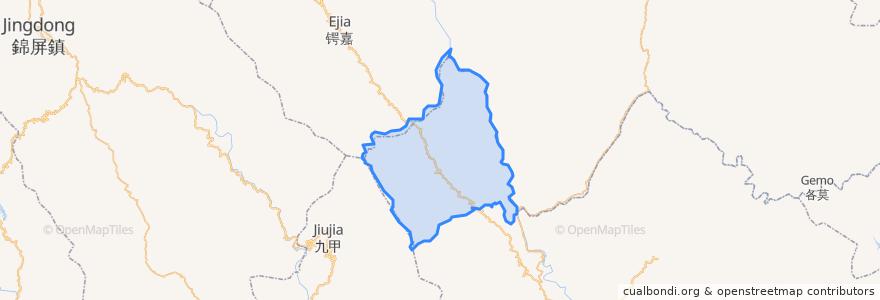 Mapa de ubicacion de Zhelong.