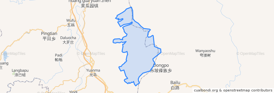 Mapa de ubicacion de 凉山乡.