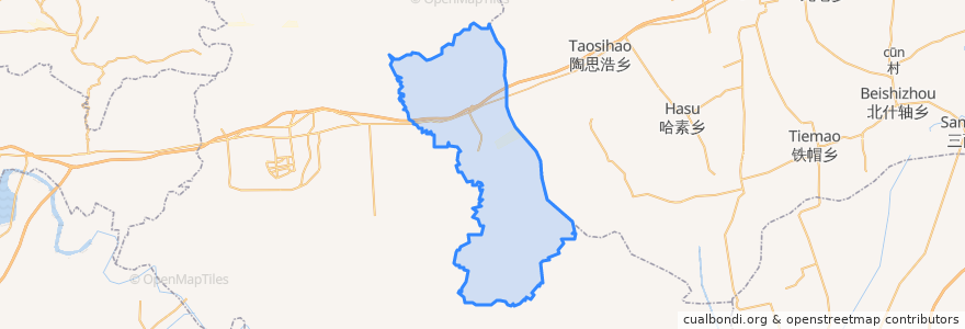 Mapa de ubicacion de 美岱召镇.