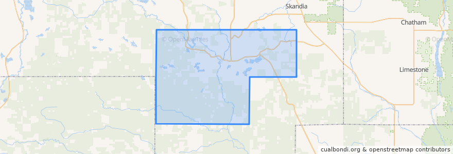 Mapa de ubicacion de Forsyth Township.