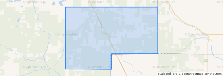 Mapa de ubicacion de Turin Township.