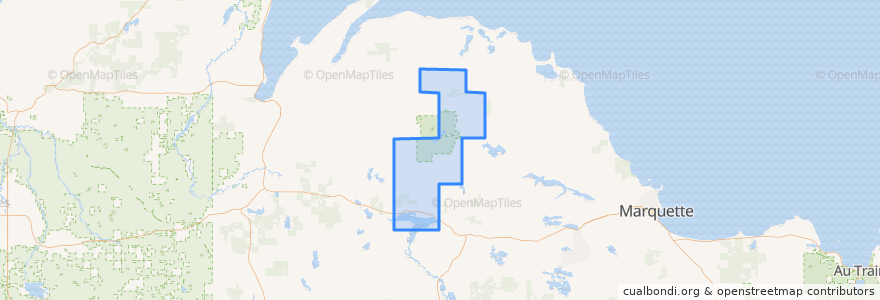 Mapa de ubicacion de Michigamme Township.