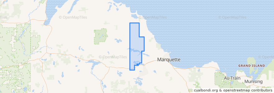 Mapa de ubicacion de Ishpeming Township.