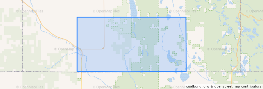 Mapa de ubicacion de Mathias Township.