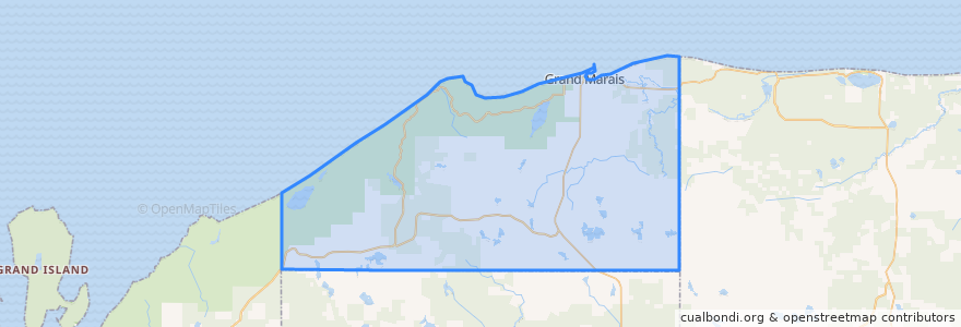 Mapa de ubicacion de Burt Township.