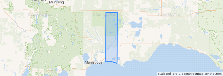 Mapa de ubicacion de Doyle Township.