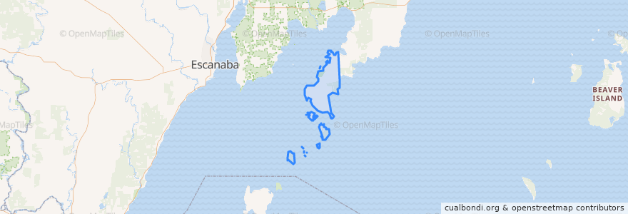 Mapa de ubicacion de Fairbanks Township.