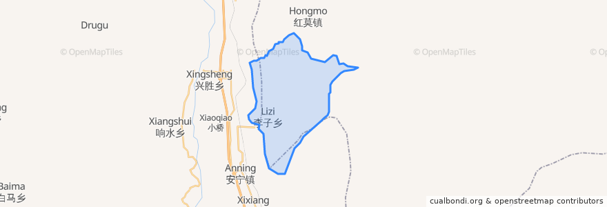 Mapa de ubicacion de 李子乡.