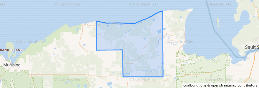 Mapa de ubicacion de McMillan Township.