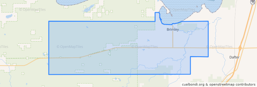 Mapa de ubicacion de Superior Township.