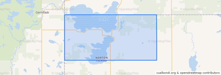 Mapa de ubicacion de Portage Township.