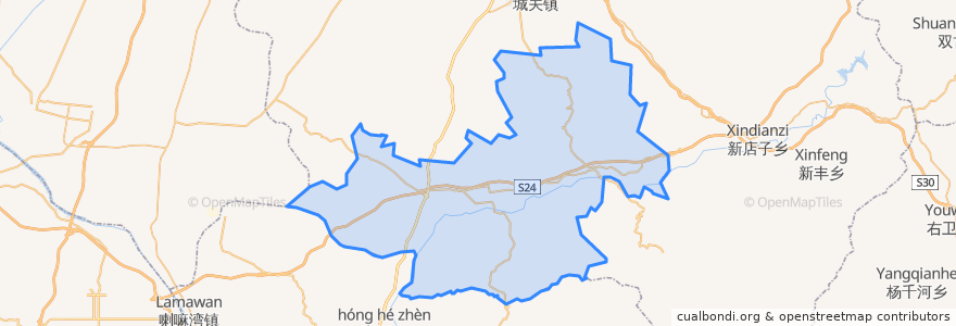 Mapa de ubicacion de 大红城乡.