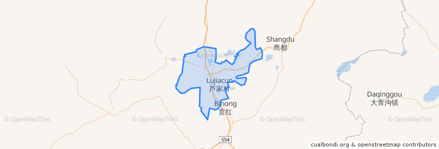 Mapa de ubicacion de 白音察干镇.