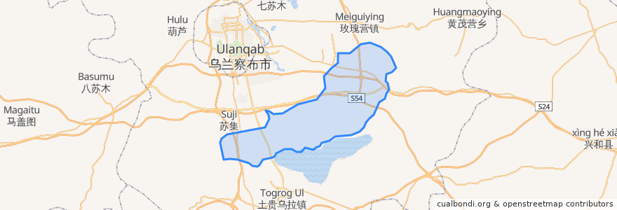 Mapa de ubicacion de 巴音塔拉镇.