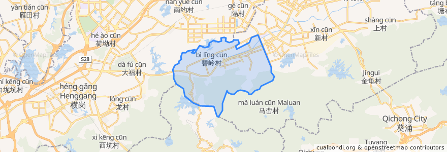 Mapa de ubicacion de Biling Sub-district.