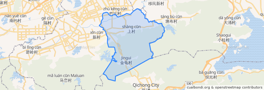 Mapa de ubicacion de Shijing Sub-district.