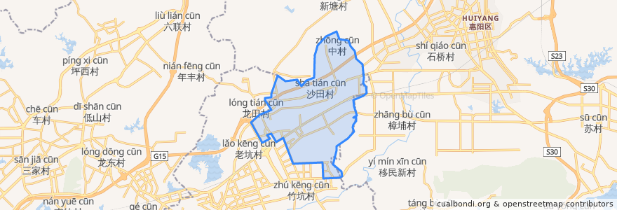 Mapa de ubicacion de 坑梓街道.