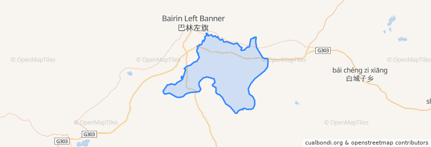 Mapa de ubicacion de 隆昌镇 ᠯᠦᠩᠴᠠᠩ ᠪᠠᠯᠭᠠᠰᠤ.