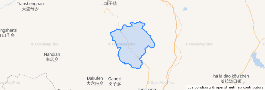 Mapa de ubicacion de Guangdegong Town.