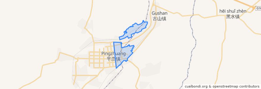 Mapa de ubicacion de 平庄东城街道办.