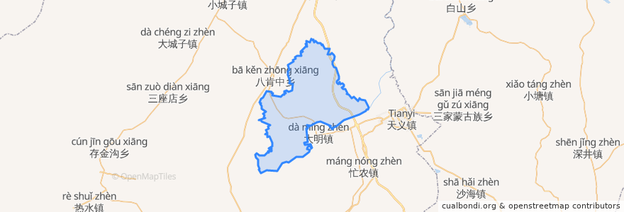 Mapa de ubicacion de 大明镇.