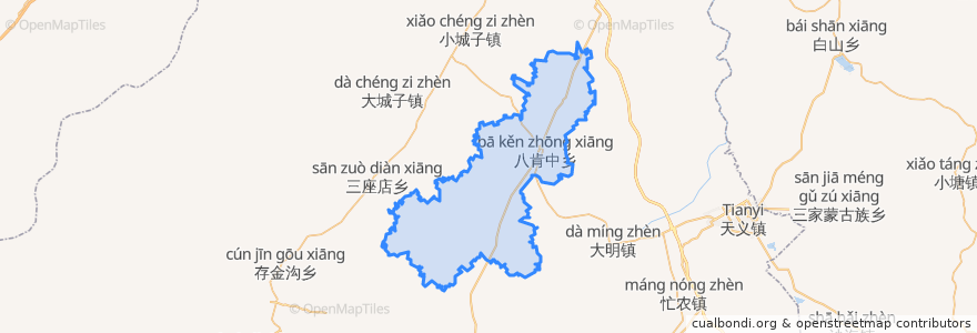 Mapa de ubicacion de 一肯中乡.