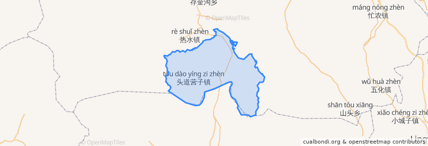 Mapa de ubicacion de 右北平镇.