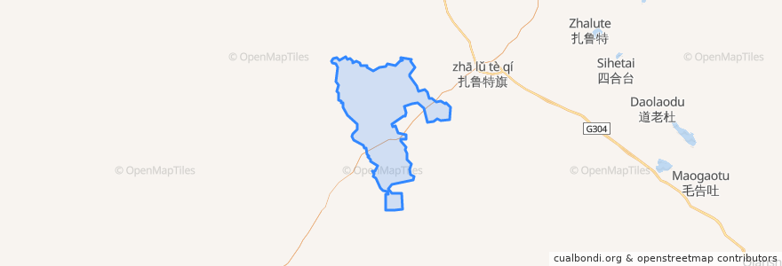 Mapa de ubicacion de 香山镇 ᠰᠢᠶᠠᠩ ᠱᠠᠨ ᠪᠠᠯᠭᠠᠰᠤ.