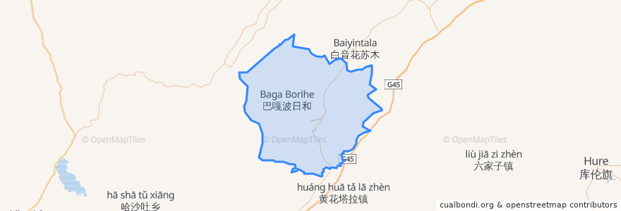 Mapa de ubicacion de Daqin Tal Town.