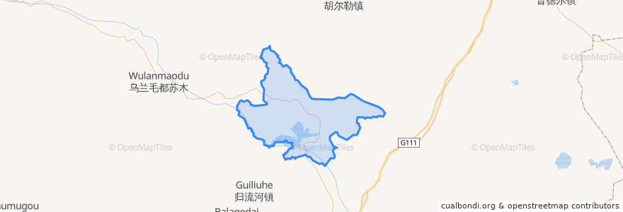 Mapa de ubicacion de 察尔森镇.