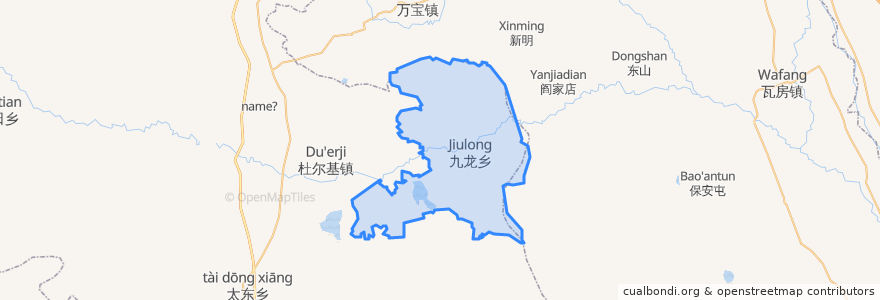 Mapa de ubicacion de 九龙乡.