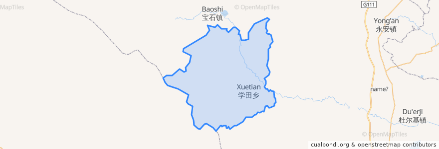 Mapa de ubicacion de 学田乡.