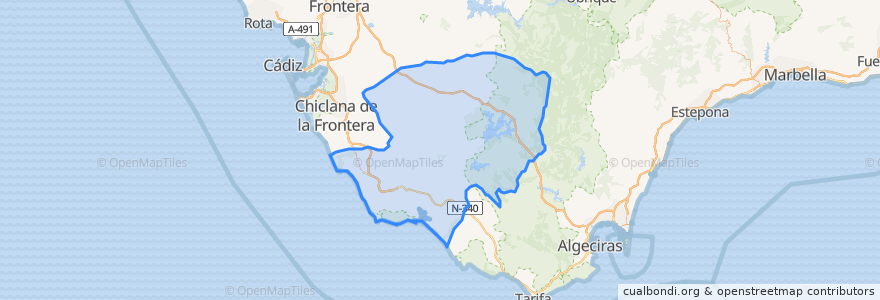 Mapa de ubicacion de La Janda.