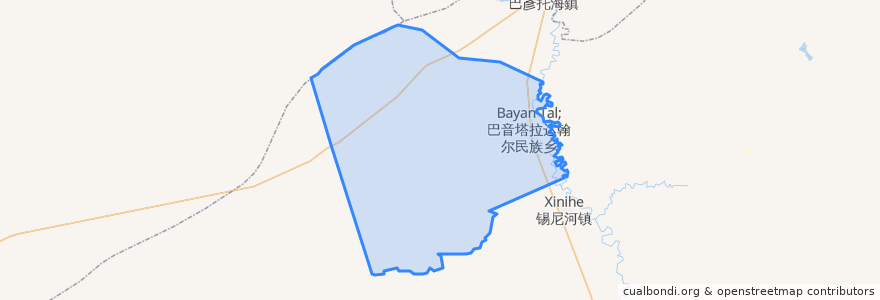 Mapa de ubicacion de 巴彦塔拉达斡尔民族乡.