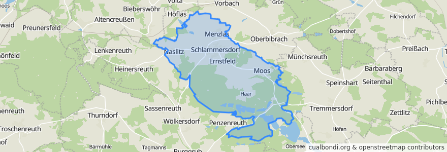 Mapa de ubicacion de Schlammersdorf.