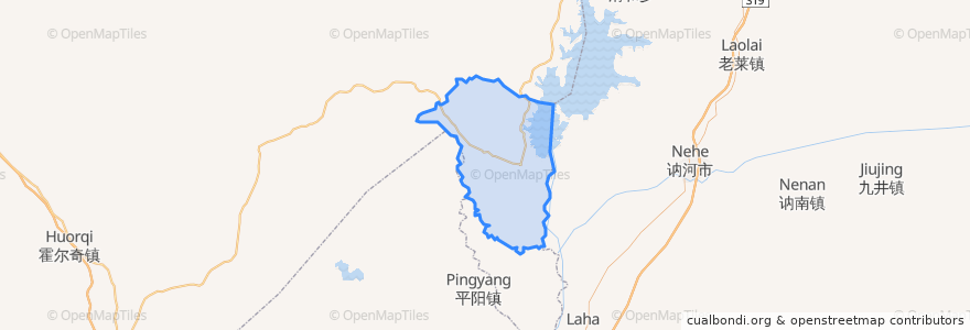 Mapa de ubicacion de 尼尔基镇.