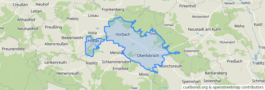 Mapa de ubicacion de Vorbach.