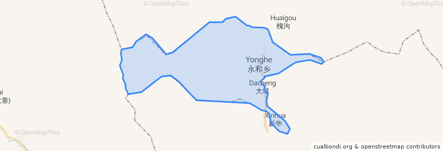 Mapa de ubicacion de 永和乡.