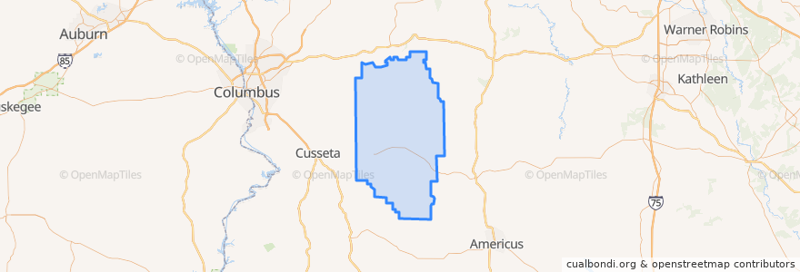 Mapa de ubicacion de Marion County.