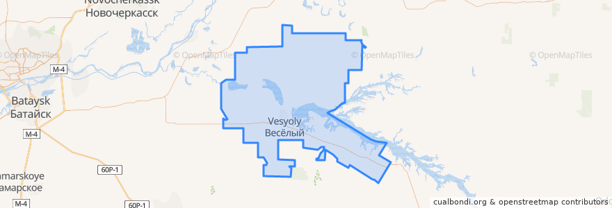 Mapa de ubicacion de Весёловский район.