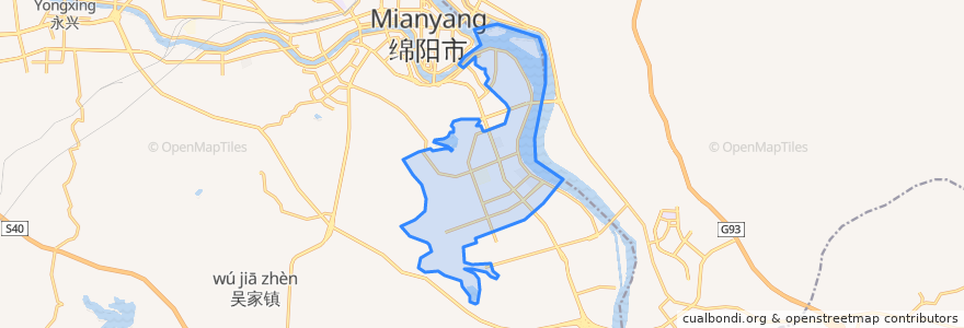 Mapa de ubicacion de 城南街道.