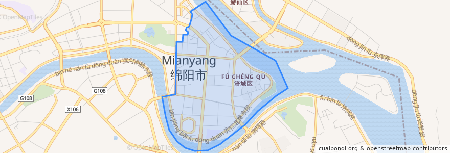 Mapa de ubicacion de 城厢街道.