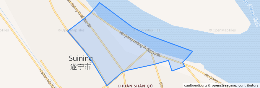 Mapa de ubicacion de Zhenjiangsi Subdistrict.