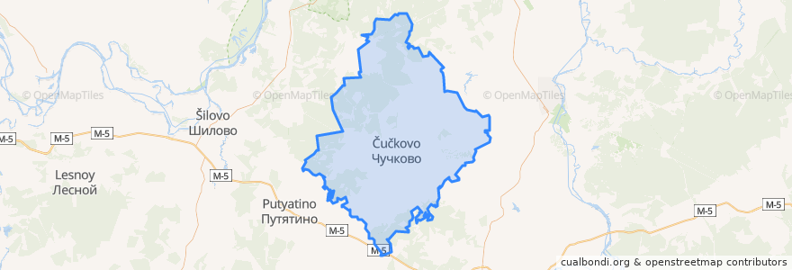 Mapa de ubicacion de Чучковский район.