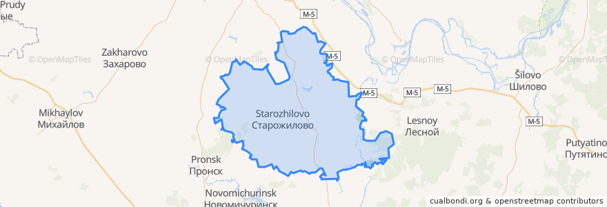 Mapa de ubicacion de Starozhilovsky District.