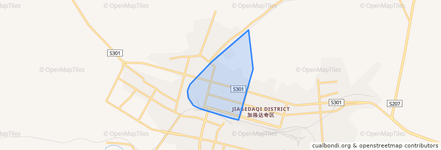 Mapa de ubicacion de 红旗街道.