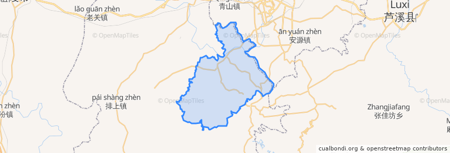 Mapa de ubicacion de 麻山镇.